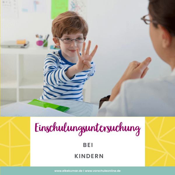 Bild zeigt einen Jungen bei einer Einschulungsuntersuchung